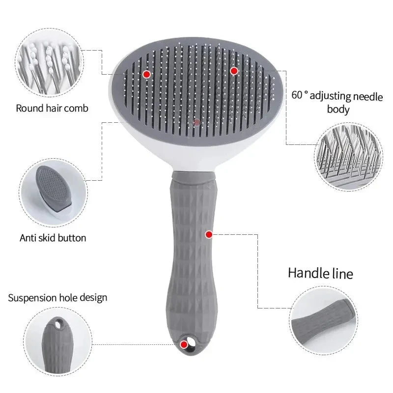 Brush Cat Comb Self Cleaning Pet Hair Remover Brush For Dogs