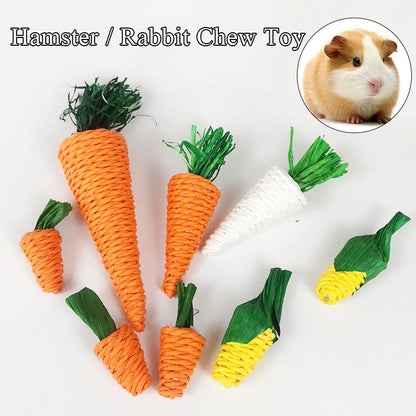 Rabbit Chew Toy Bite Grind Teeth Toys Corn Carrot