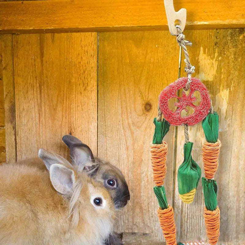 Carrot-Shaped Chew Toy for Rabbits and Small Pets