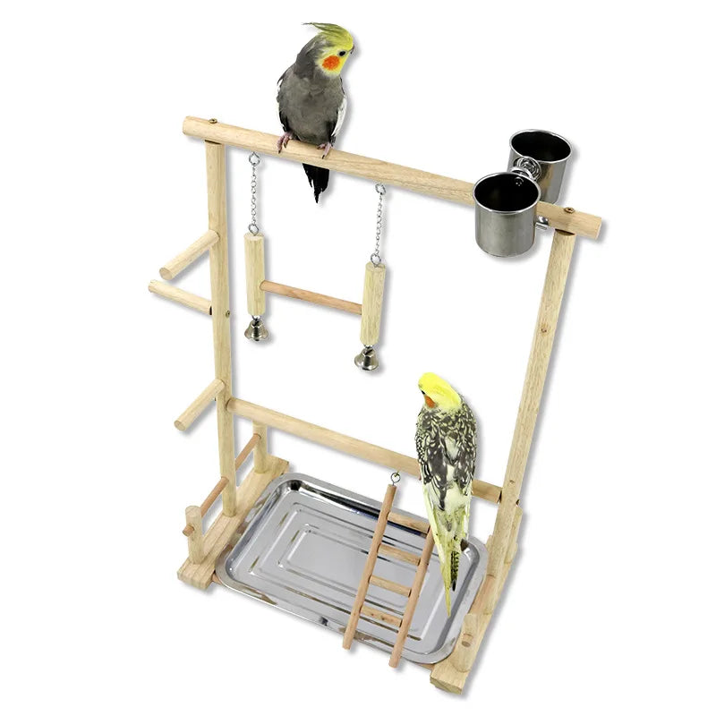 High scale parrot game rack, bird stand, parrot stand with bird swing ladder, parrot playground bird toy