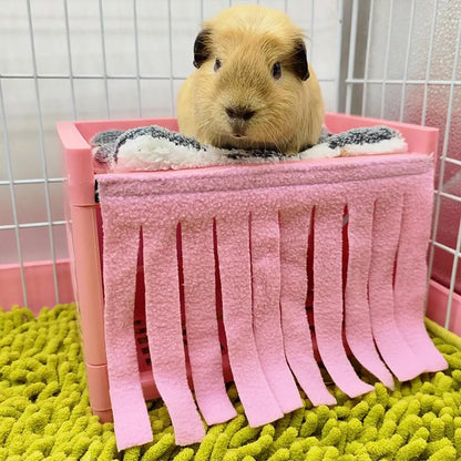 Hide House Bed Tassel Door Curtain Soft Comfortable Washable Small Animals Cage Accessories For Guinea Pig Hamster Accessories