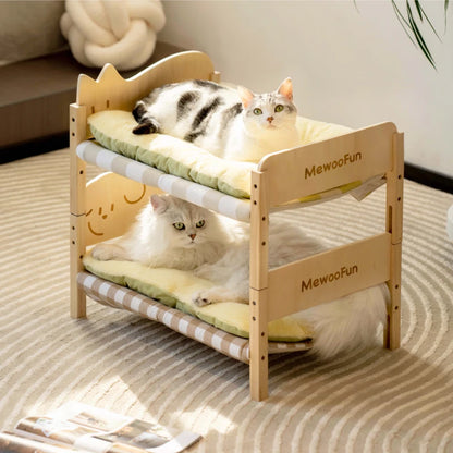 Mewoofun Cat Single Layer Bunk Wooden Bed Sofa