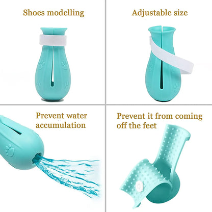 Cat Claw Protector Boots - Adjustable Anti-Scratch Pet Bath Shoes