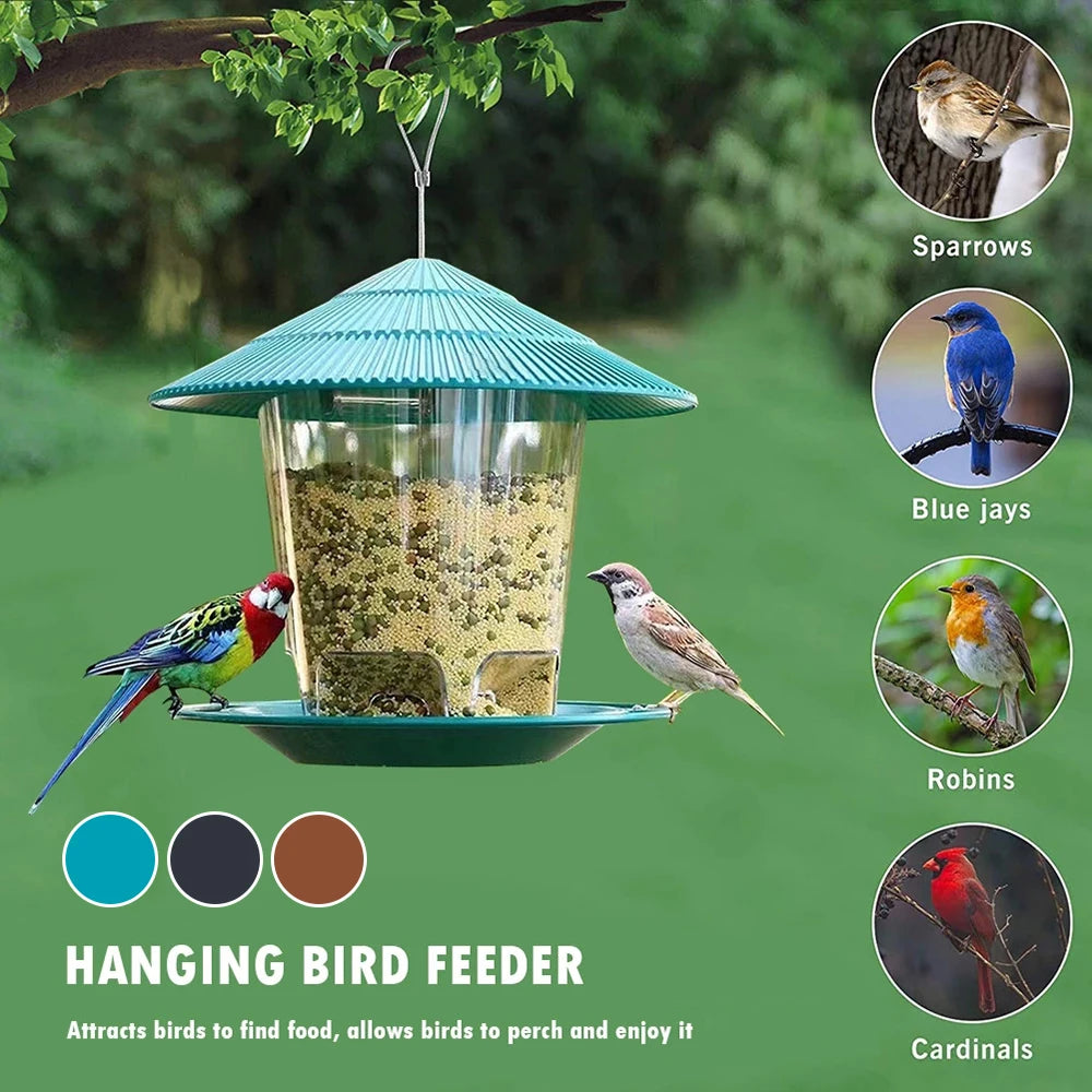 Bird Feeder Automatic Foot Feeding Tool Outdoor Hanging Nut Feeding Multiple Hole Dispenser Holder Food Container