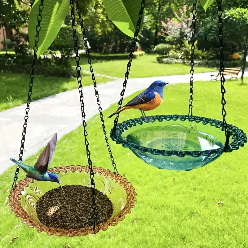 Wall Hanging Bird Feeder Bowl Tree Mounted Outdoor Bird Bath Spa