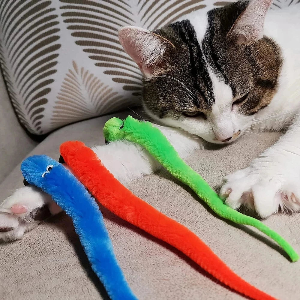 Plush Cat Toy Accessories Worms Cat Stick Pet Toys