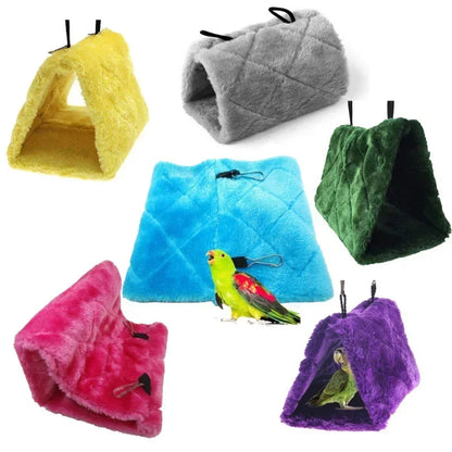 Pet Bird Parrot Cages Warm Hammock Hut Tent Fashion Bed Hanging Cave