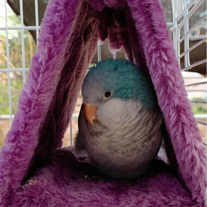 Pet Bird Parrot Cages Warm Hammock Hut Tent Fashion Bed Hanging Cave