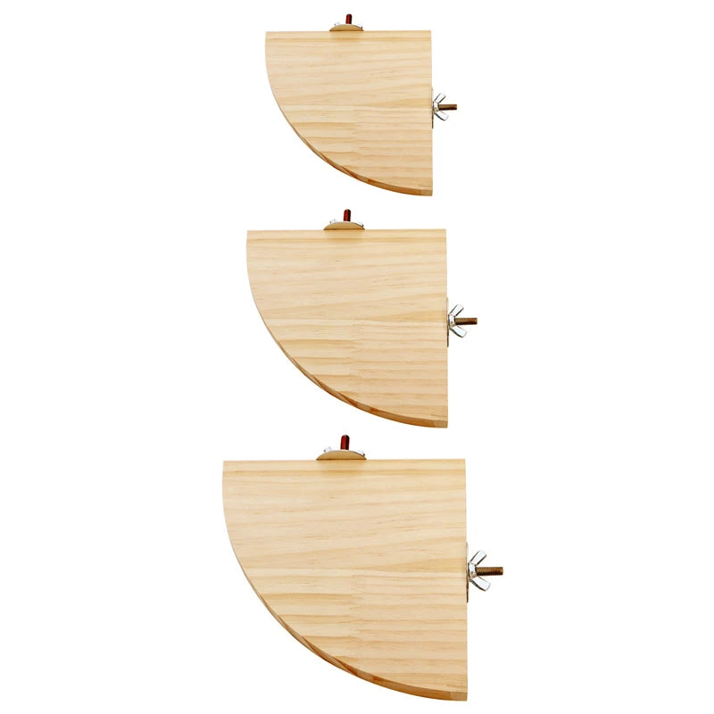 Fan-shaped Bird Parrot Wooden Stand Rack