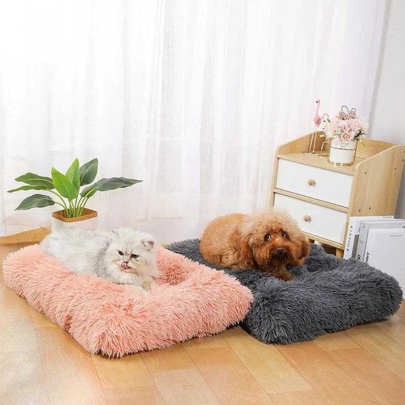 Plush Square Mat Cats and Dogs Thickened Sleeping Pads