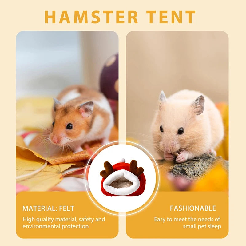 Hamster Cage Soft Warm Winter House Velvet Nest Sleeping Warm Bed Small Pet Items