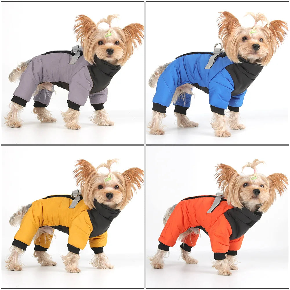 Waterproof Dog Jumpsuit Coat Winter Pet Dog Clothes Warm Puppy Cotton Jacket