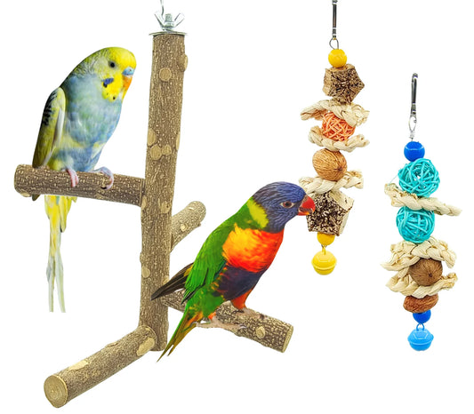 Parrot Perch Bird Perches Stand for Parakeets