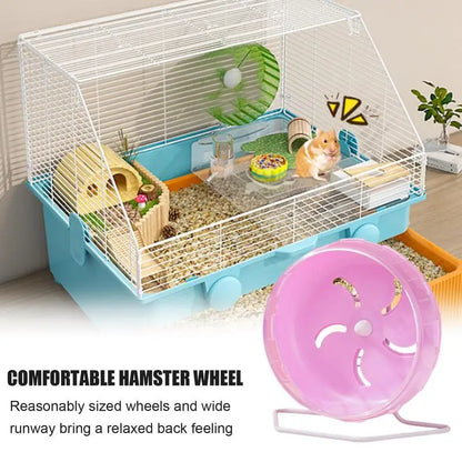 Small Hamster Sport Running Wheel Exercise Play Toys with Brackets Accessories