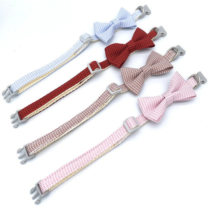 Pet Collars Pet Bow Bell Collars Cute Cat Collars Pet Supplies Multicolor Adjustable Pet Dressing