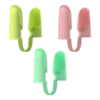 Soft Double Finger Toothbrush Pet Teeth Clean