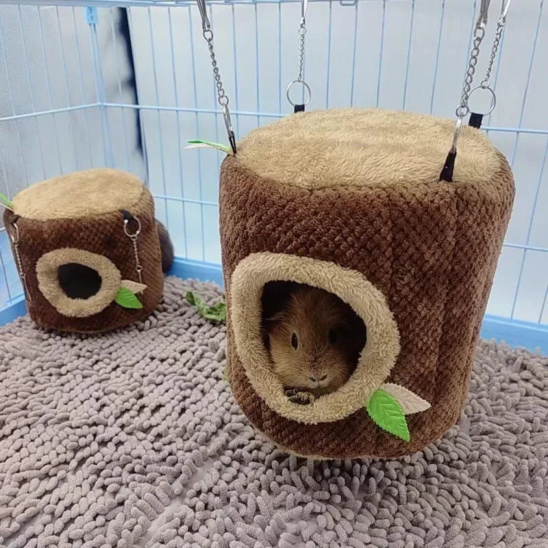 Small Animals Pet House Hamster Nest Stump Shaped Round