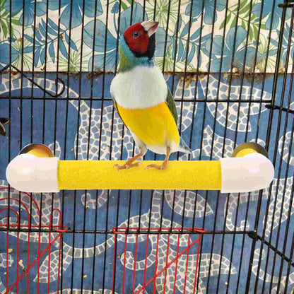 U-shaped Parrot Perch Small Bird Toy Funny Teething Stick Plaything Pvc Standing Rod Fishing