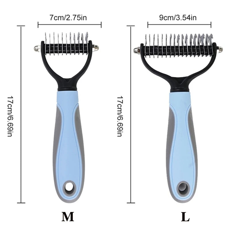 Pet Hair Dematting and Deshedding Comb for Dogs and Cats