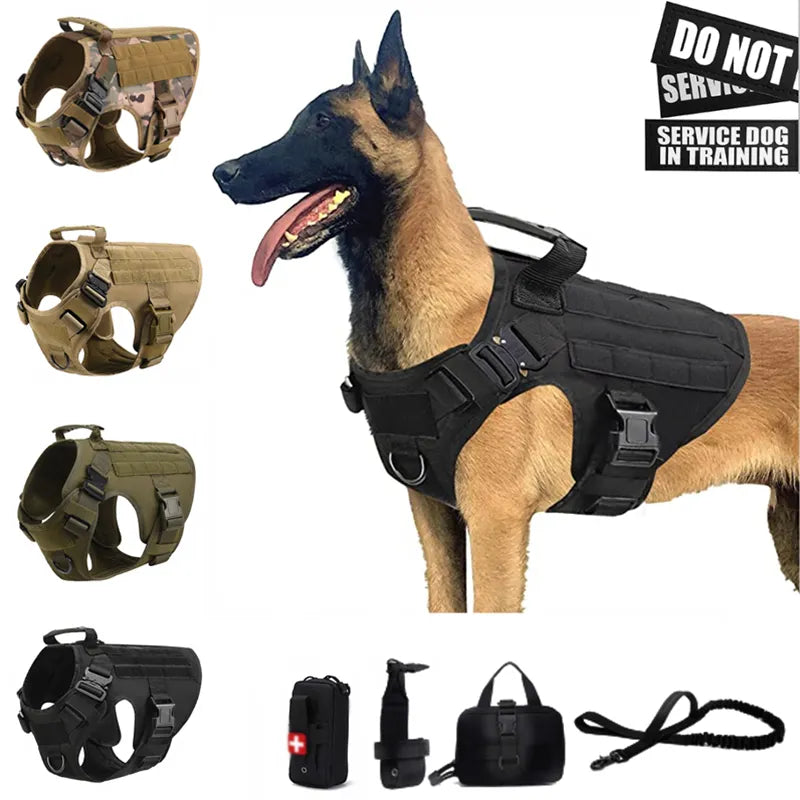 K9 Tactical Military Vest Pet German Shepherd Golden Retriever Tactical  Training Dog Harness