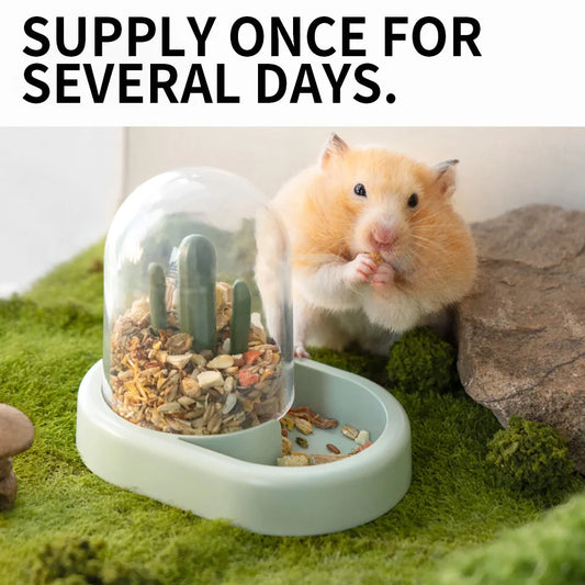 Hamster Food Dispenser Automatic Feeding Machine Small Animals Supplies