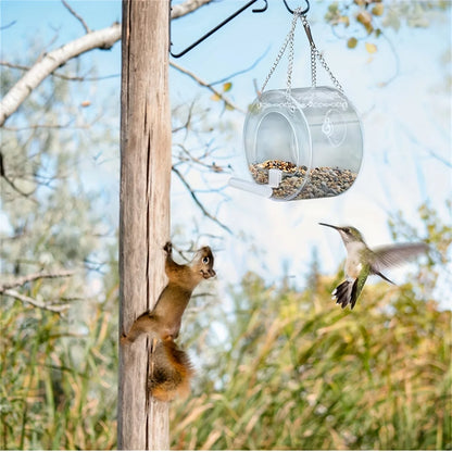 Round Acrylic Bird Feeder Courtyard Hanging And Bird Feeder