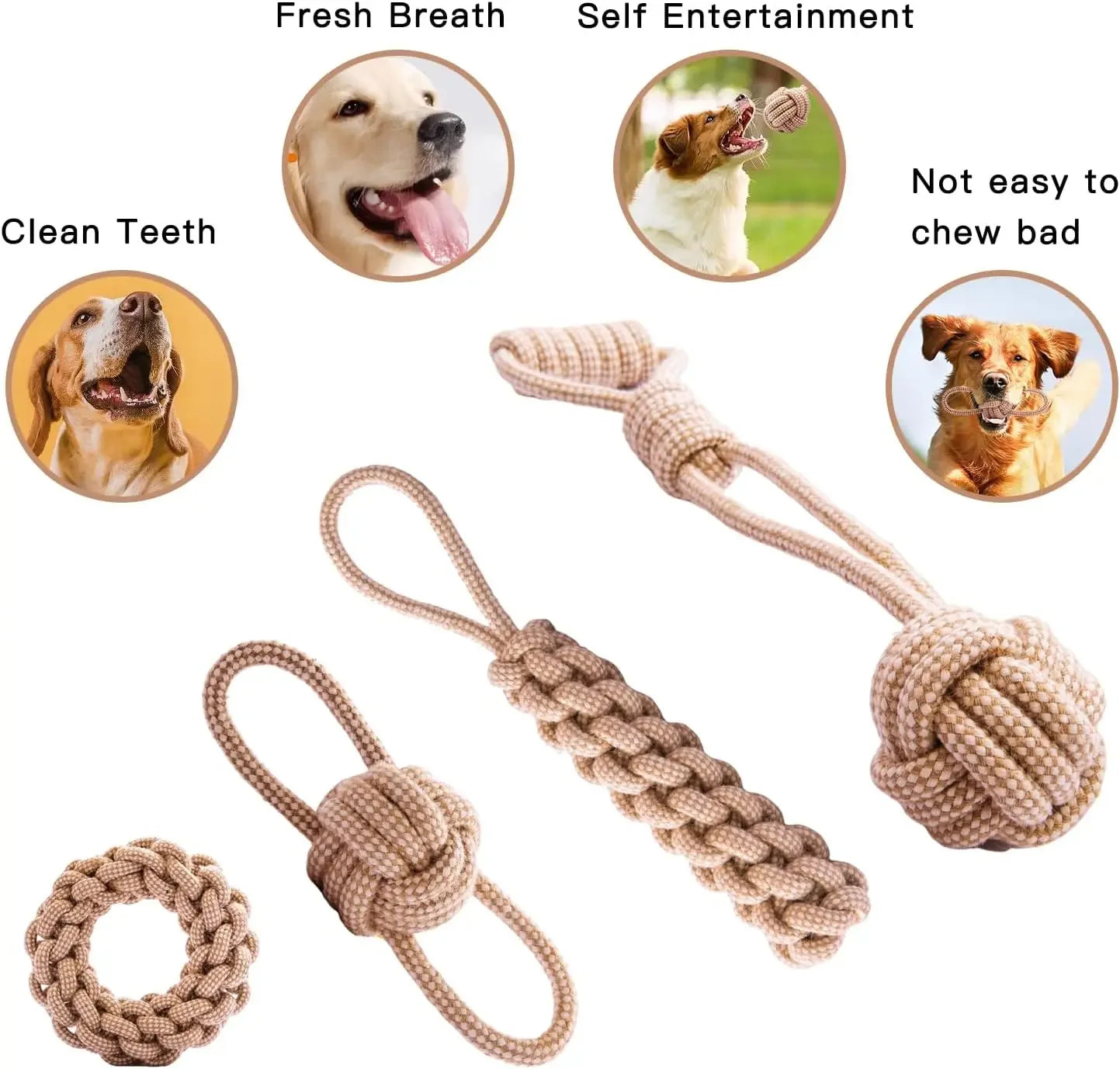 Dog Teething Toy Cleaning Teeth Interactive Wear-resistant Knot Toy Play Entertainment Chew Toy Dog accessories