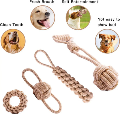 Dog Teething Toy Cleaning Teeth Interactive Wear-resistant Knot Toy Play Entertainment Chew Toy Dog accessories