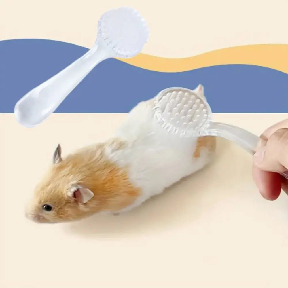 Long Hair Small Hamster Brush Plastic Round Head Hedgehog Bathing Brush