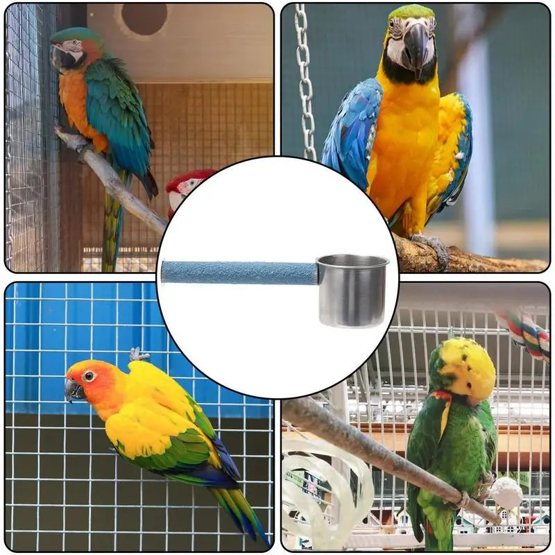 Bird Perches Stand Wood Parrot Stand Perch Large Bird Cage Perch For Parrots Wood Bird Perches With Beak Grinding Stone Bird