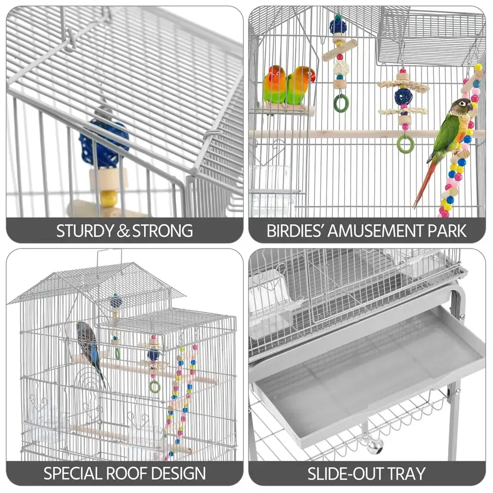 Bird Cage Parrot Accessories for Cages Metal Bird Parrot Cage