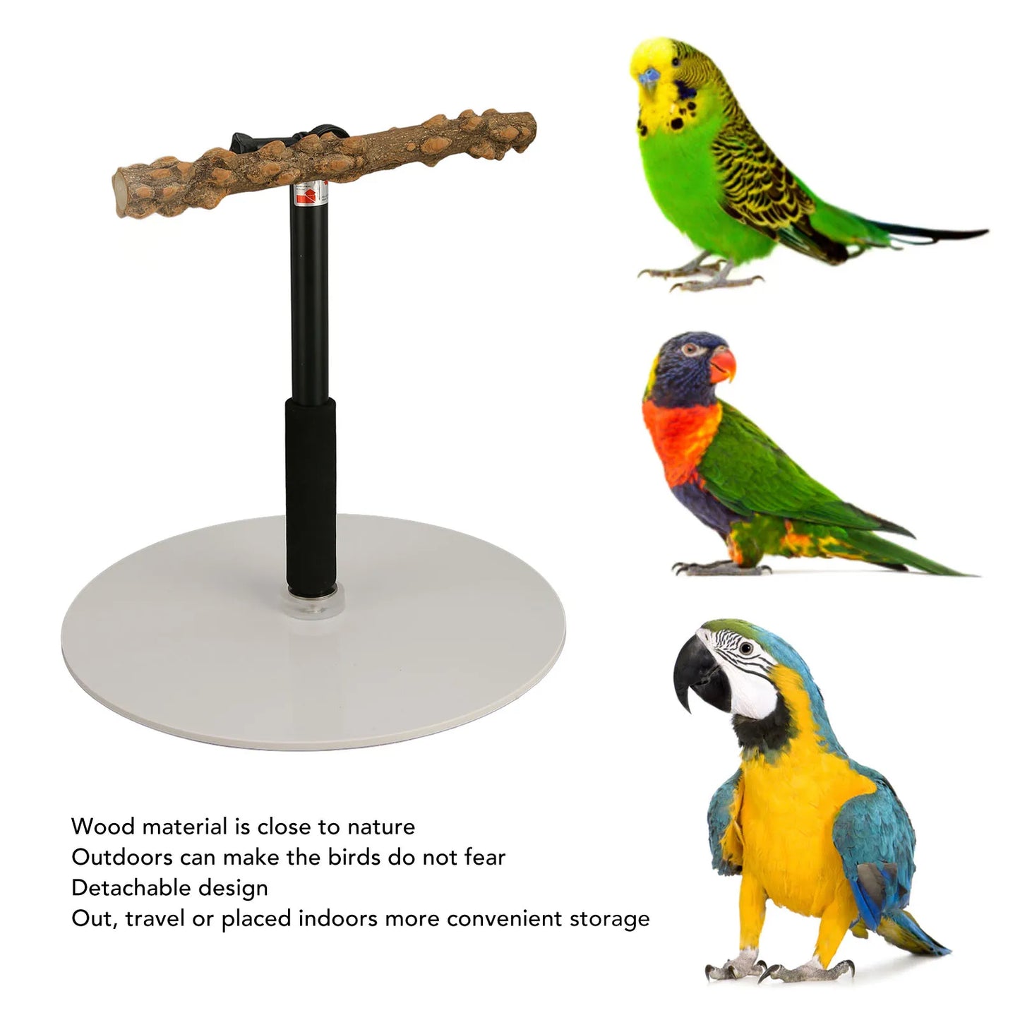 Adjustable Bird Perch Adjustable Bird Perch Portable Detachable Parrot Play Stand